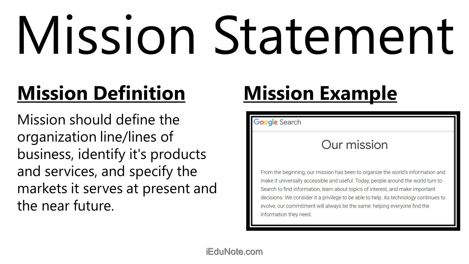 Mission Meaning: Ideal Contents of a Mission Statement